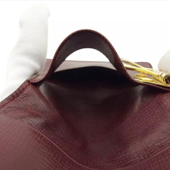 Cartier Key case must line Bordeaux leather Authentic Used - Picture 9 of 10